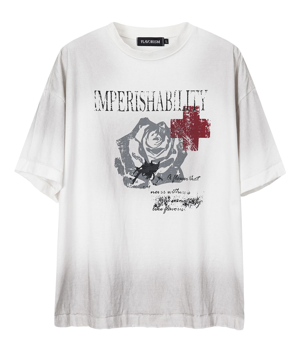 플레이버리즘(FLAVORISM) VTG Cross & Roses T-Shirt (TT0099-1)