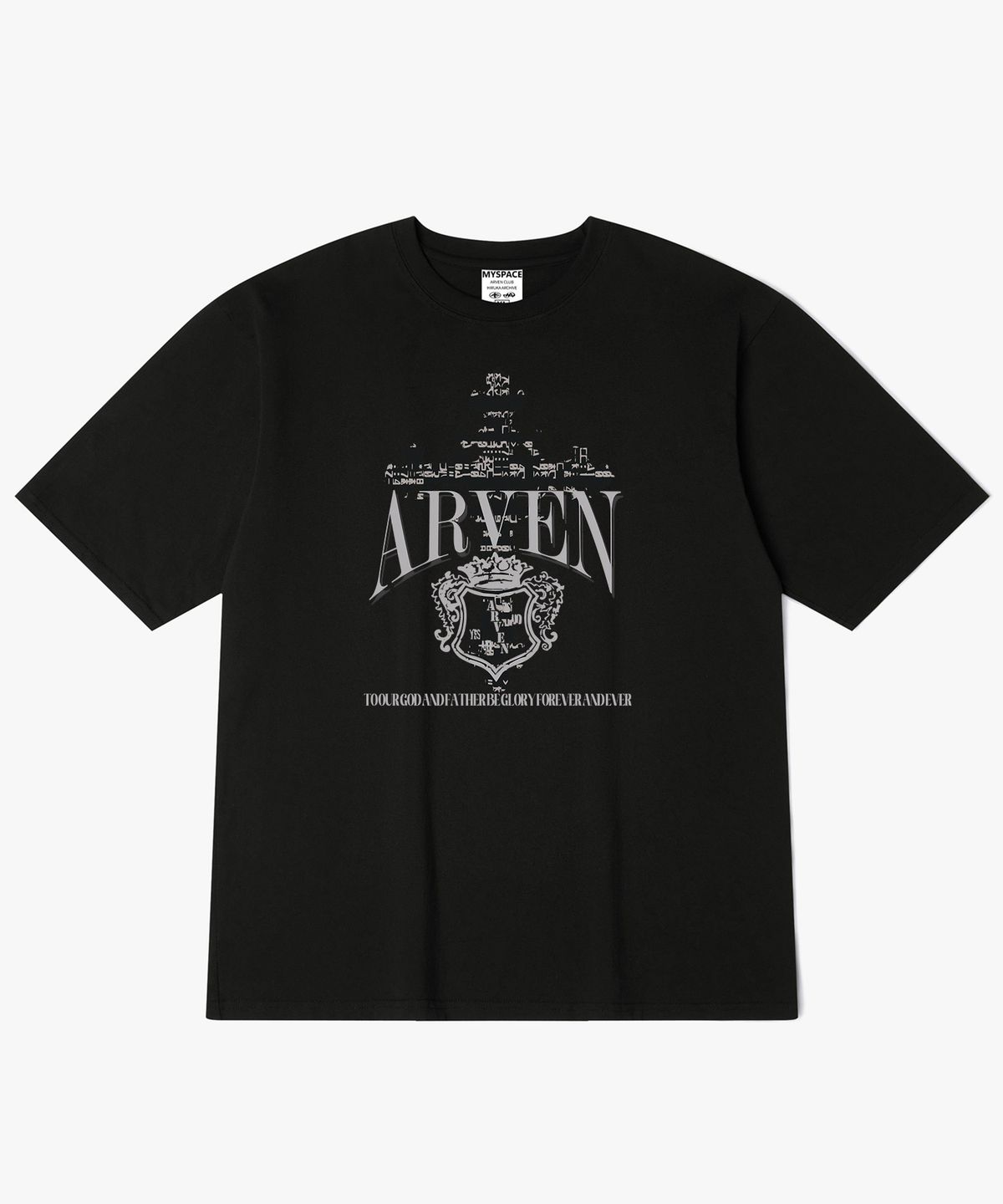 아르벤클럽(ARVEN CLUB) 크로스 앰블럼 반팔티셔츠