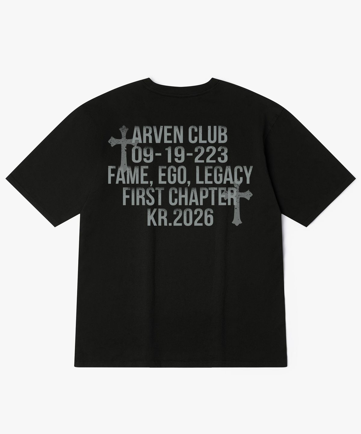 아르벤클럽(ARVEN CLUB) 0919223 백프린팅 반팔티셔츠