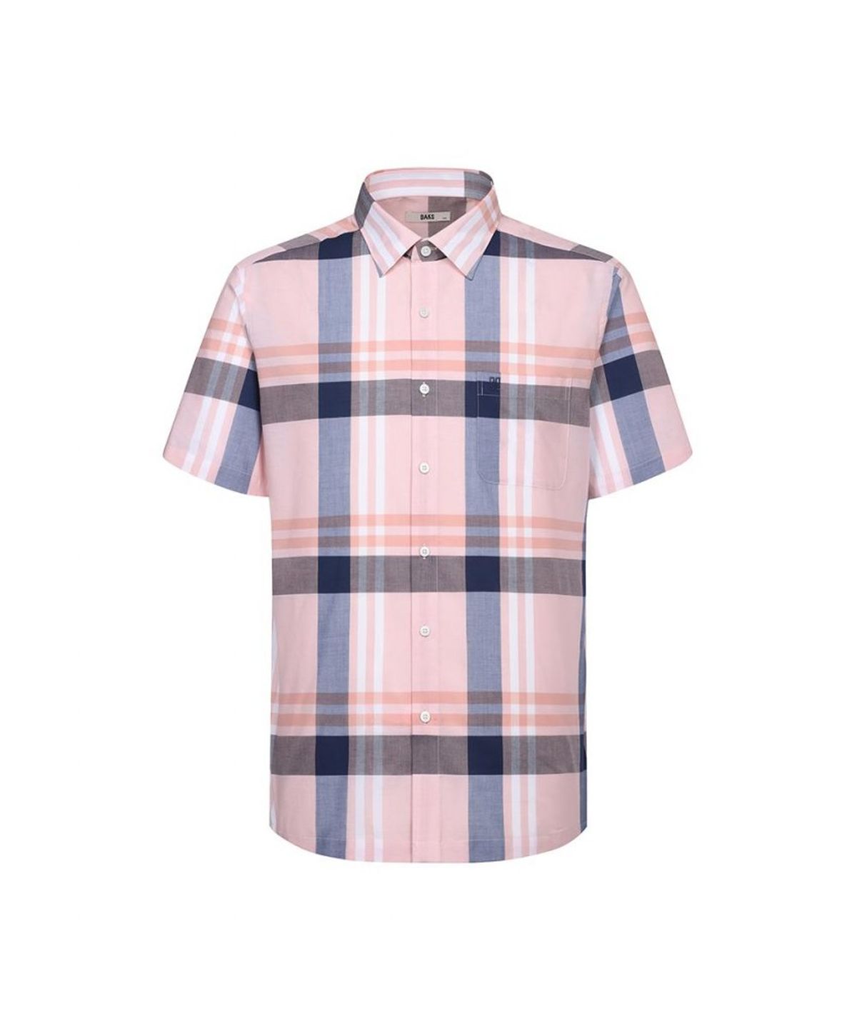 닥스셔츠(DAKS SHIRTS) 면혼방 라지체크 반팔셔츠 레귤러핏 핑크_DLS2SHCS132P1