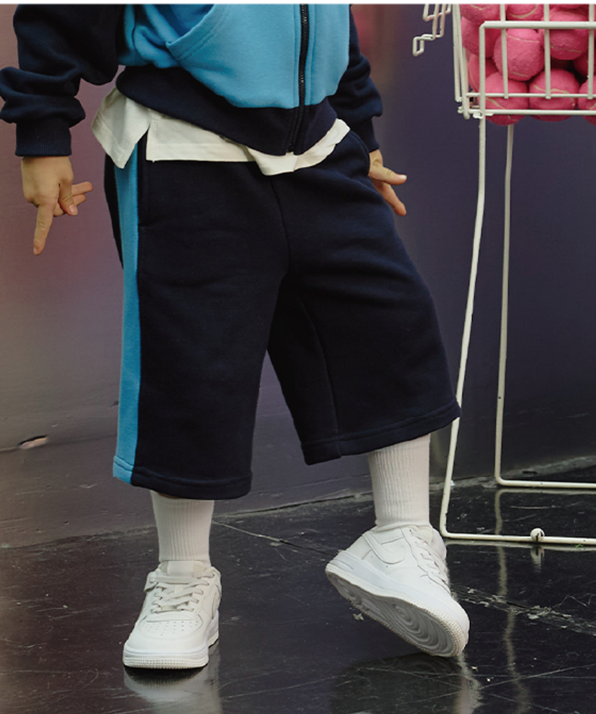 라메종드도도(LA MAISON DE DODO) Color Cube Sweatpants (Navy/Blue)