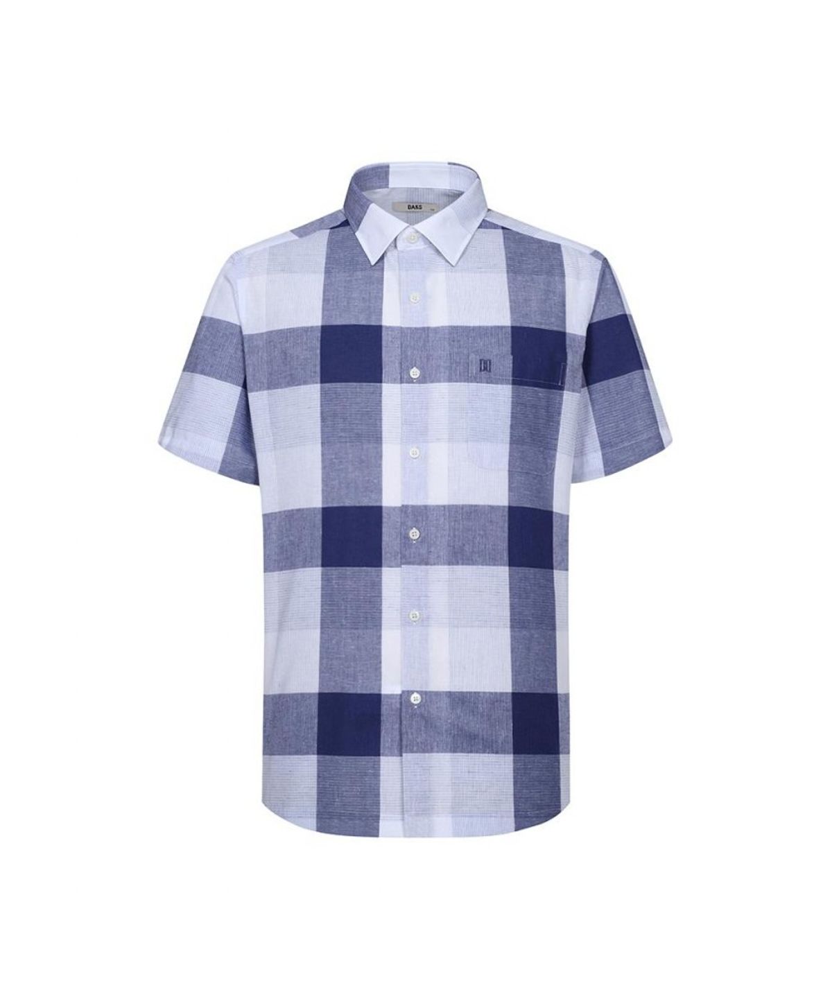 닥스셔츠(DAKS SHIRTS) 린넨혼방 라지체크 캐주얼 반팔셔츠_DLS3SHCS132N1