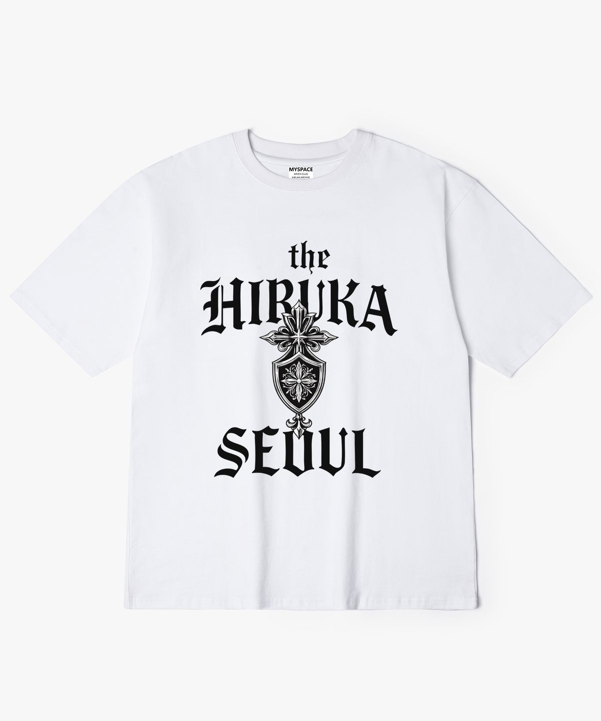 히루카 아카이브(HIRUKA ARCHIVE) 메탈 크로스 심볼 반팔티셔츠