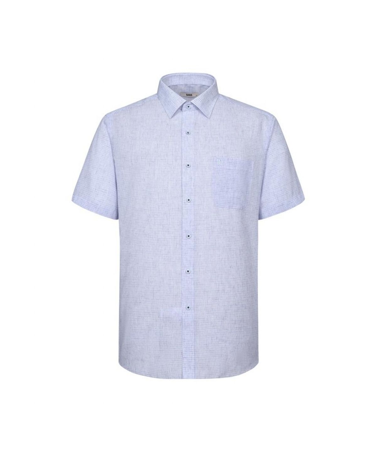 닥스셔츠(DAKS SHIRTS) 린넨혼방 노케어 마이크로체크 반팔셔츠_DLS3SHDS124B1