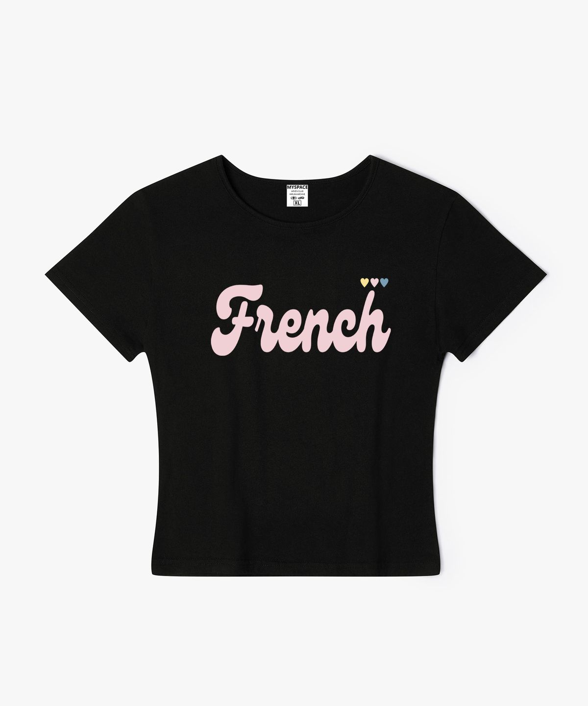 아르벤클럽(ARVEN CLUB) French 비비드 하트 여성 슬림핏 반팔티셔츠