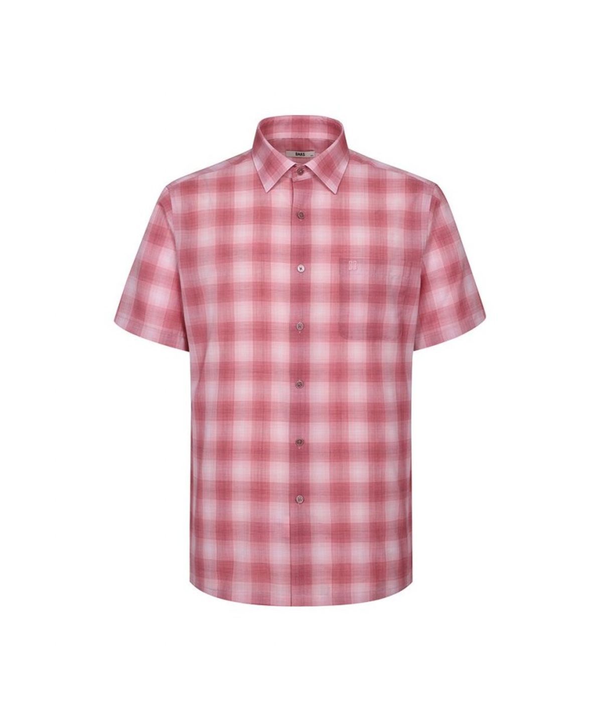 닥스셔츠(DAKS SHIRTS) 울혼방 미디움체크 캐주얼 반팔셔츠_DLS1SHCS103P1