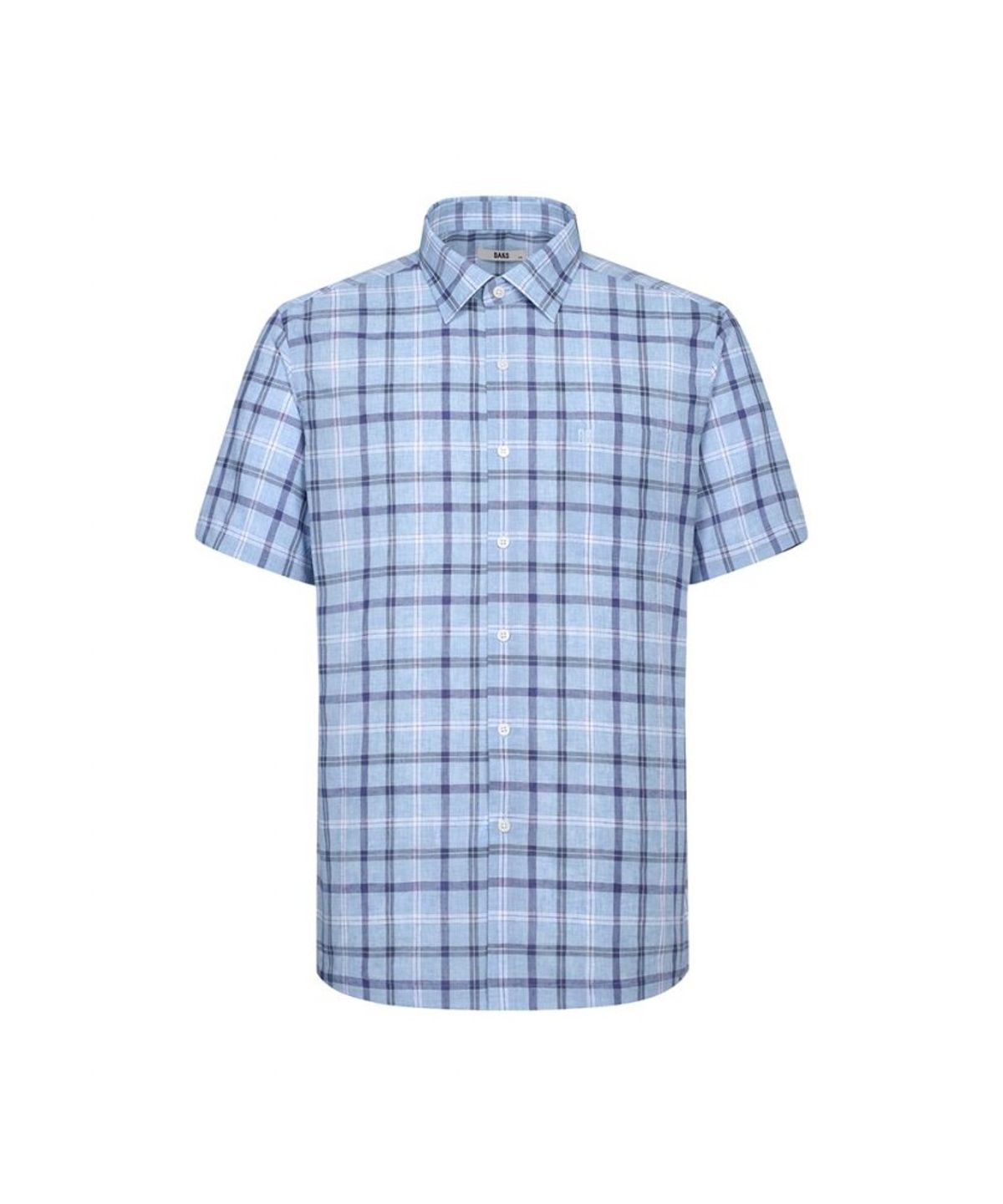 닥스셔츠(DAKS SHIRTS) 린넨혼방 미디움체크 캐주얼 반팔셔츠_DLS3SHCS125B1