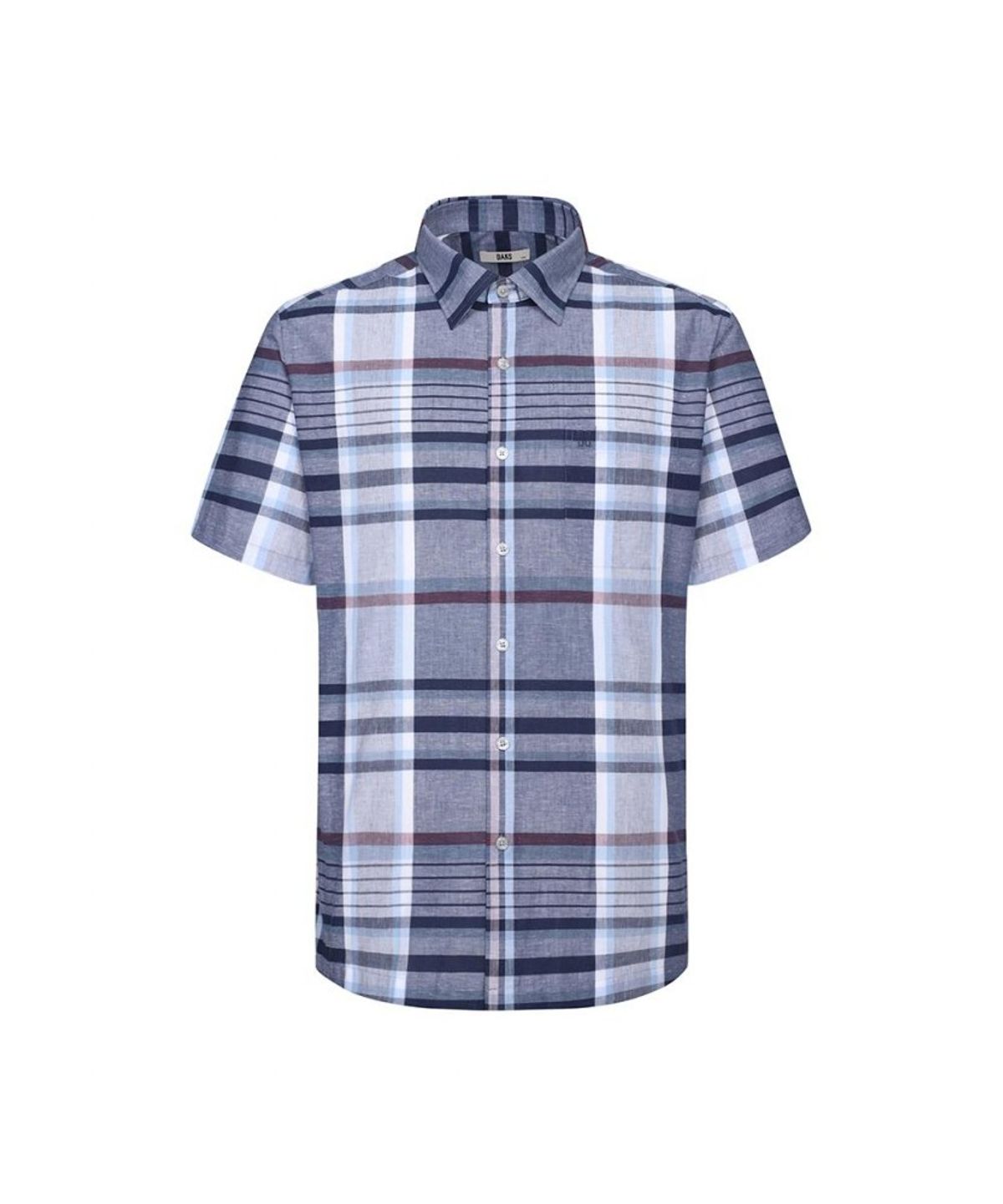 닥스셔츠(DAKS SHIRTS) 린넨혼방 라지체크 캐주얼 반팔셔츠_DLS3SHCS130N1