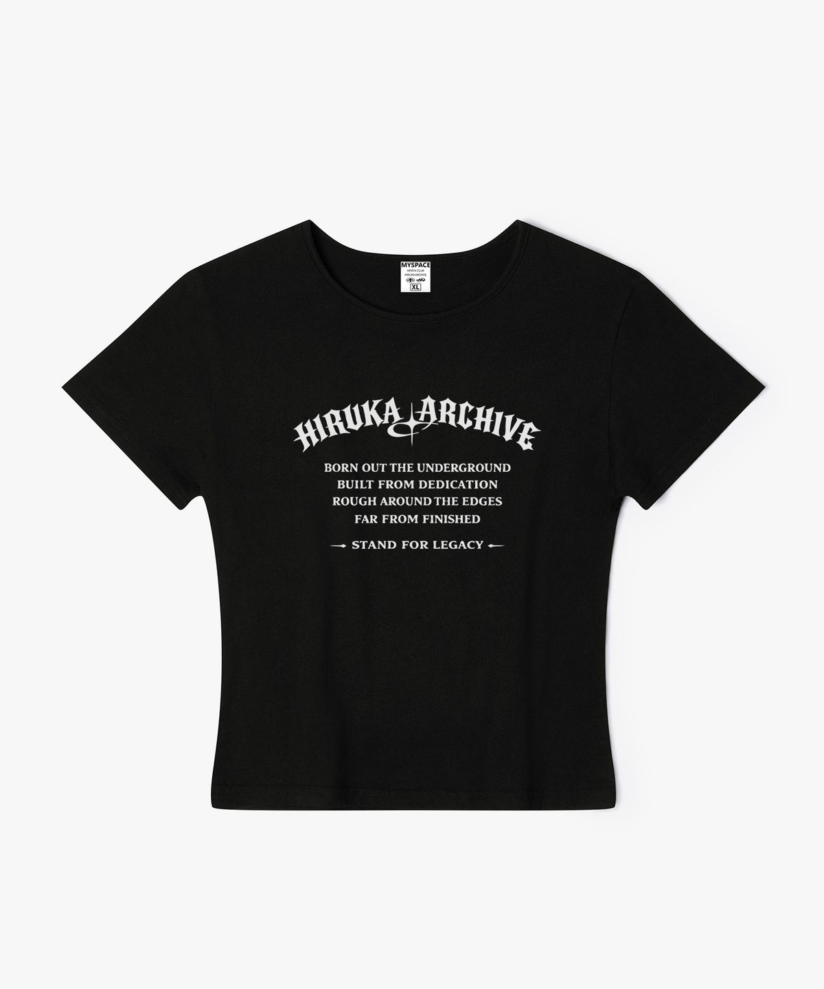히루카 아카이브(HIRUKA ARCHIVE) FOR LEGACY 여성 슬림핏 반팔티셔츠