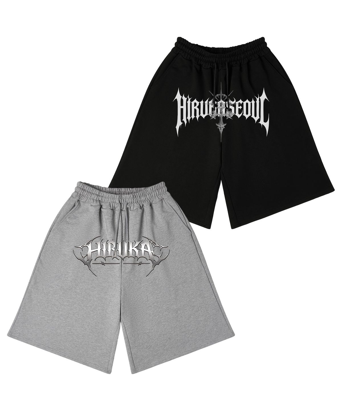 히루카 아카이브(HIRUKA ARCHIVE) [SET] 크로스 메탈 고중량 CP쭈리 버뮤다 팬츠 2종 패키지