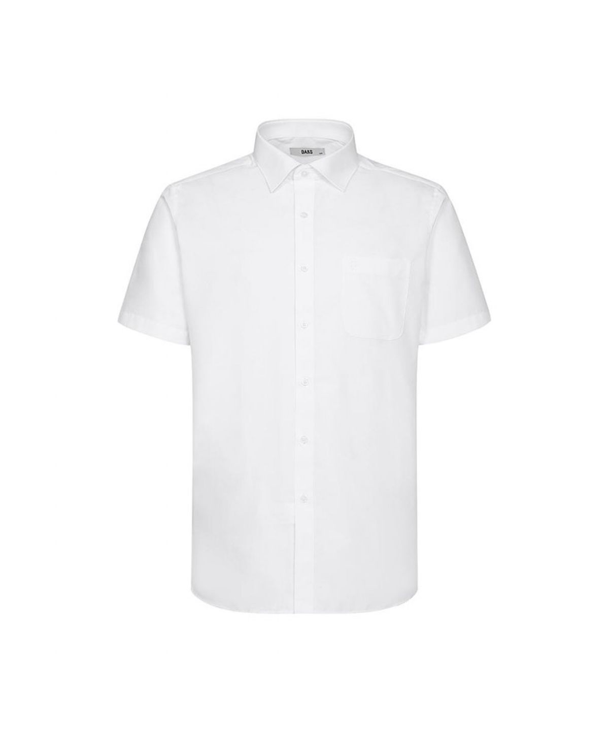 닥스셔츠(DAKS SHIRTS) 면혼방 솔리드 반팔셔츠 레귤러핏 화이트_DLS2SHDS102A1