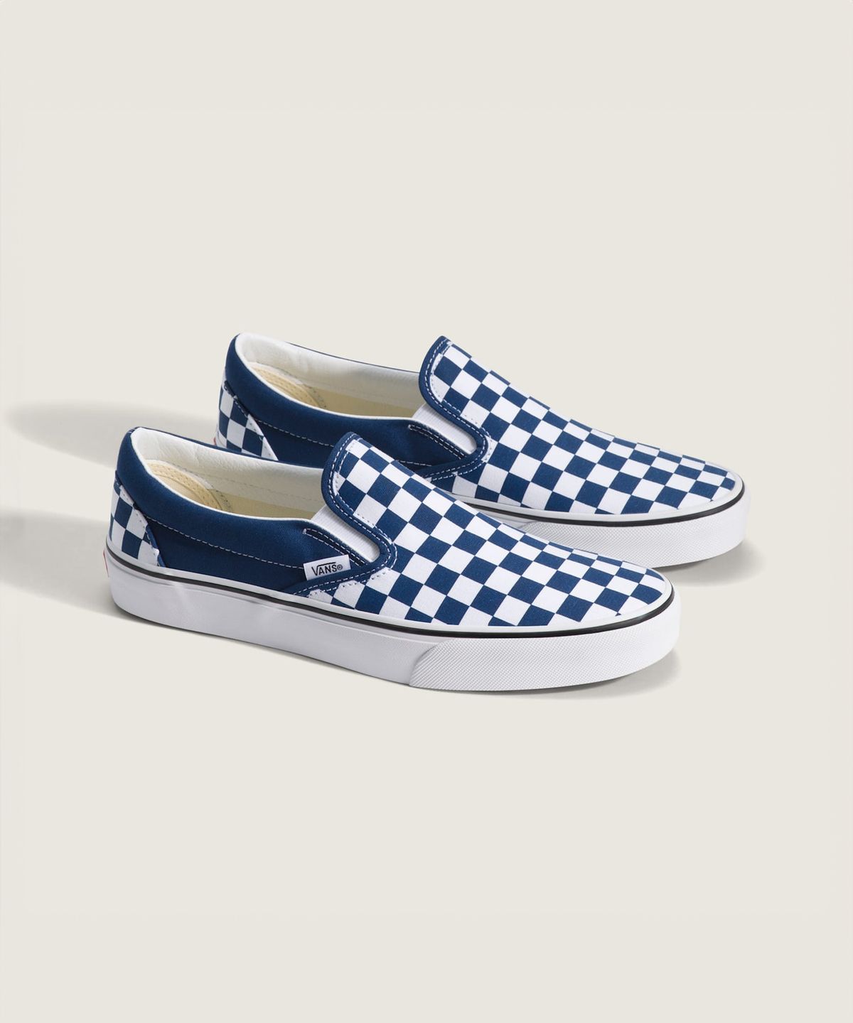반스(VANS) 클래식 슬립온 - (컬러 띠어리) 체커보드 딥 인디고 / VN000DAHFOB1