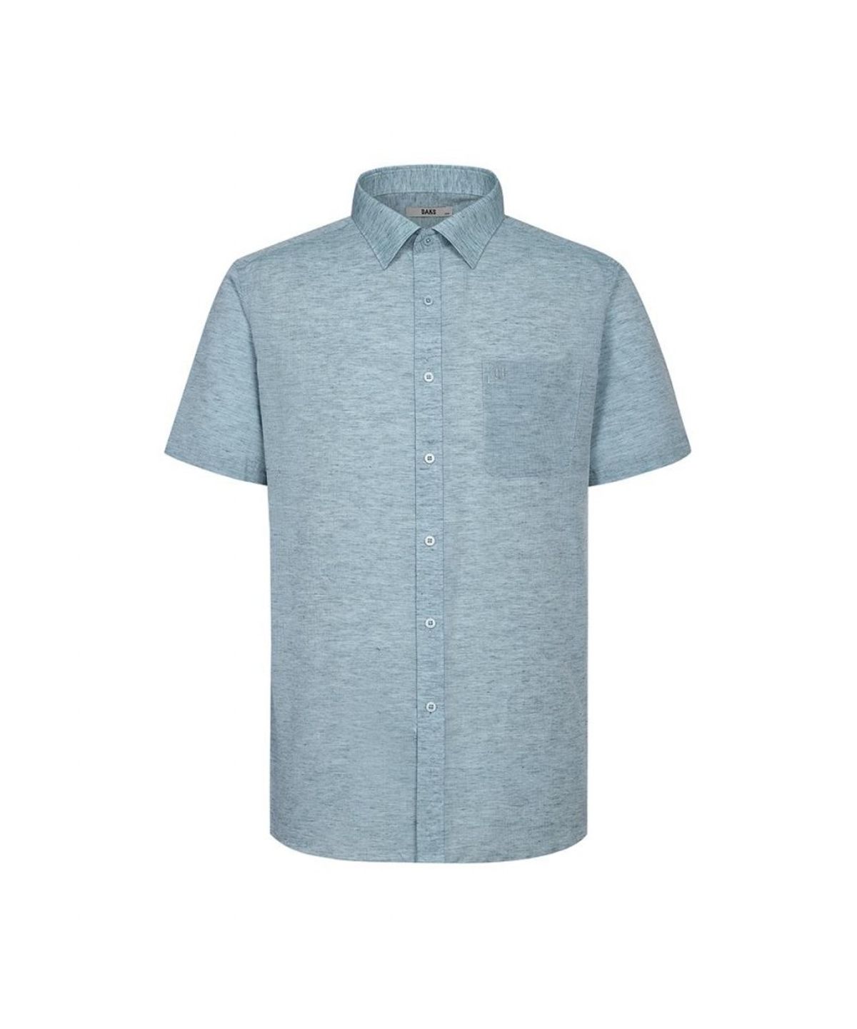 닥스셔츠(DAKS SHIRTS) 린넨혼방 반팔셔츠 레귤러핏 그린_DLS2SHDS120E1