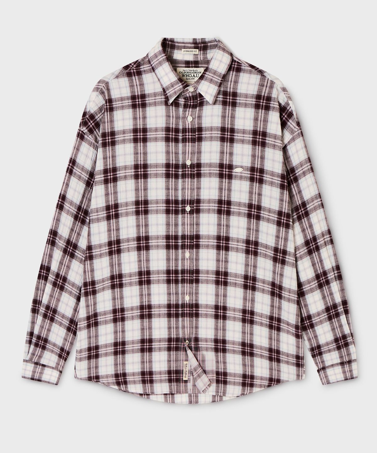 후아유(WHO.A.U) Summer Loose-fit Check Shirts / WHYCG2541F