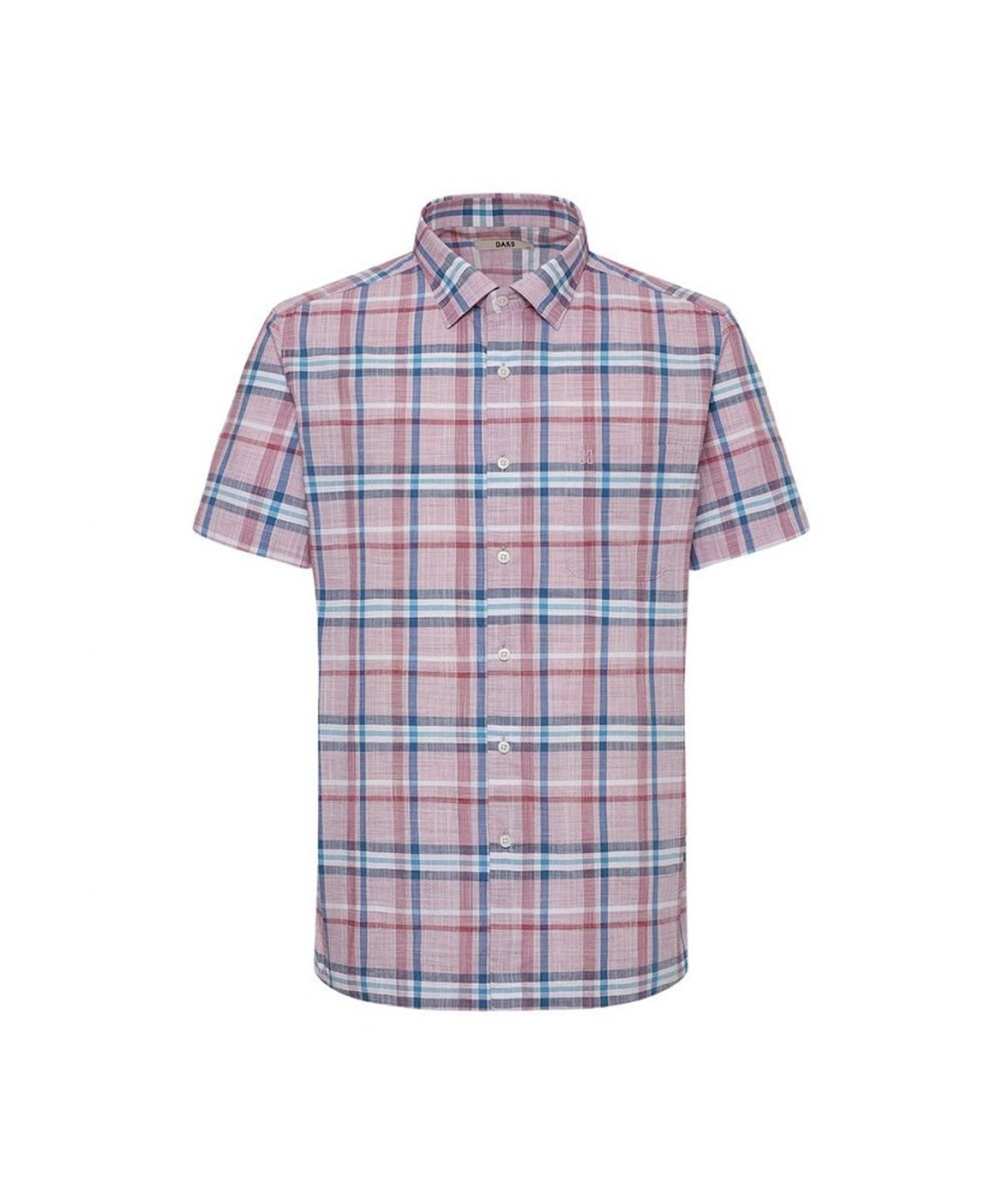 닥스셔츠(DAKS SHIRTS) 면혼방 스트레치 미디움체크 캐주얼 반팔셔츠 레귤러핏_DLS2SHCS424P1
