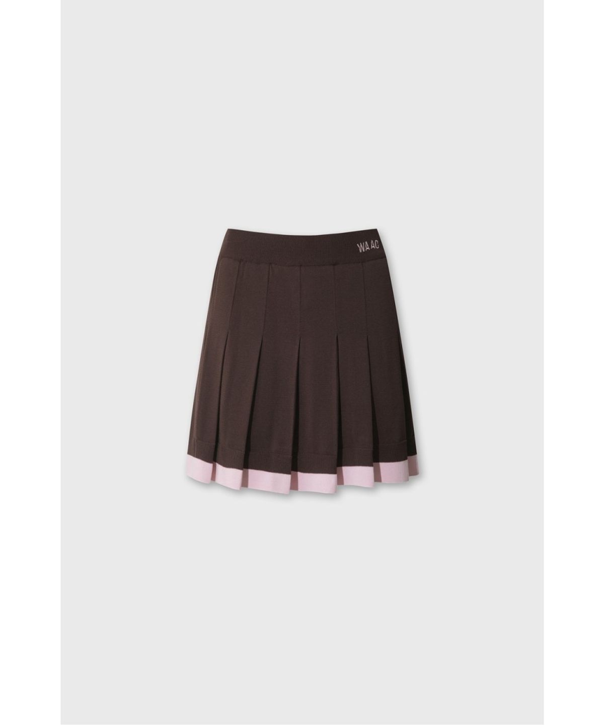왁(WAAC) Women Faux Layered Pleats Knit Skirt (Set-up) WWWAM26503BRD