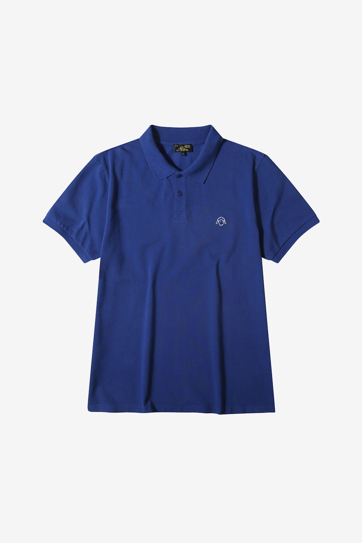 르몽생미셸(LE MONT ST MICHEL) Embroidery Botton Polo T-shirt_Blue