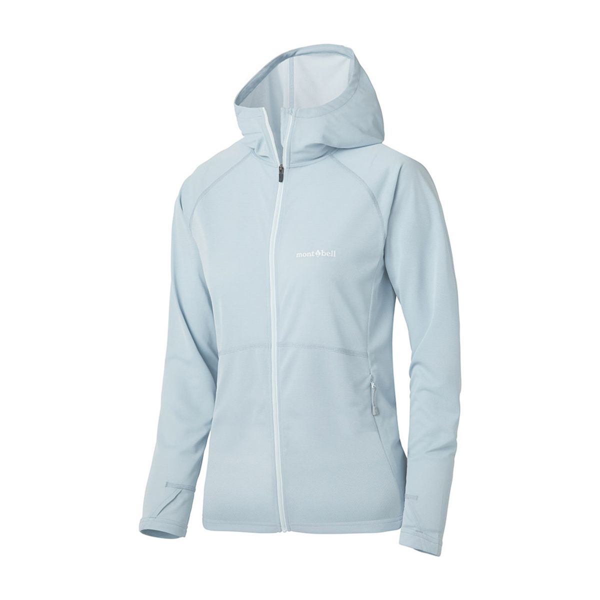 몽벨(MONTBELL) 쿨 풀집 후디 여 LIGHT BLUE JBWJSWJW421
