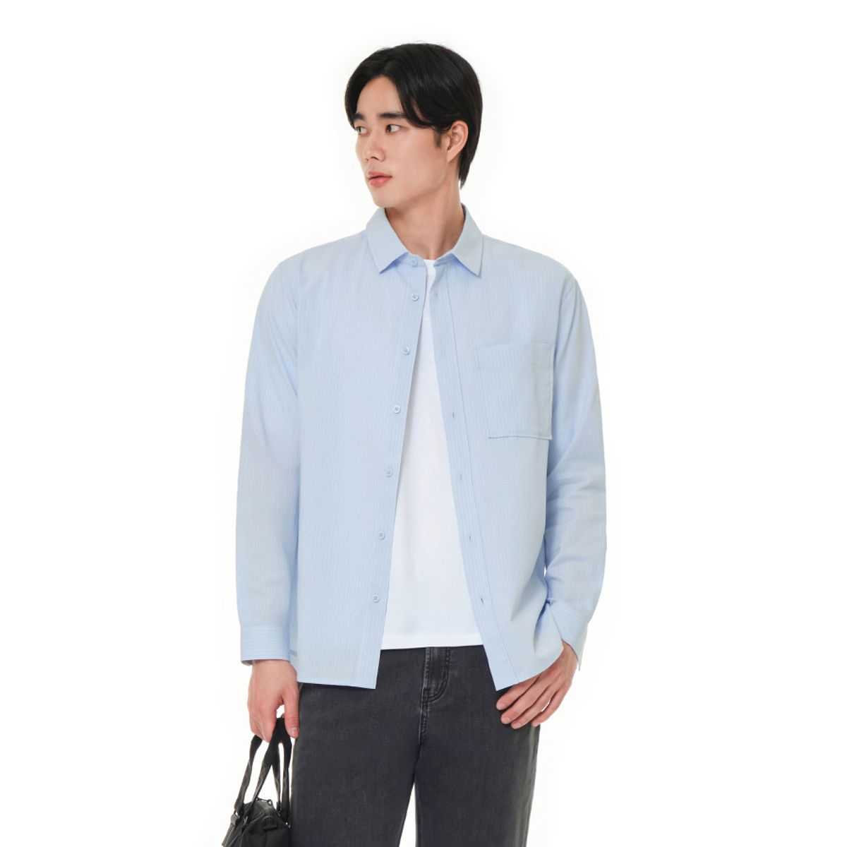 안다르(ANDAR) 제노바 시어서커 맨즈 스트라이프 셔츠