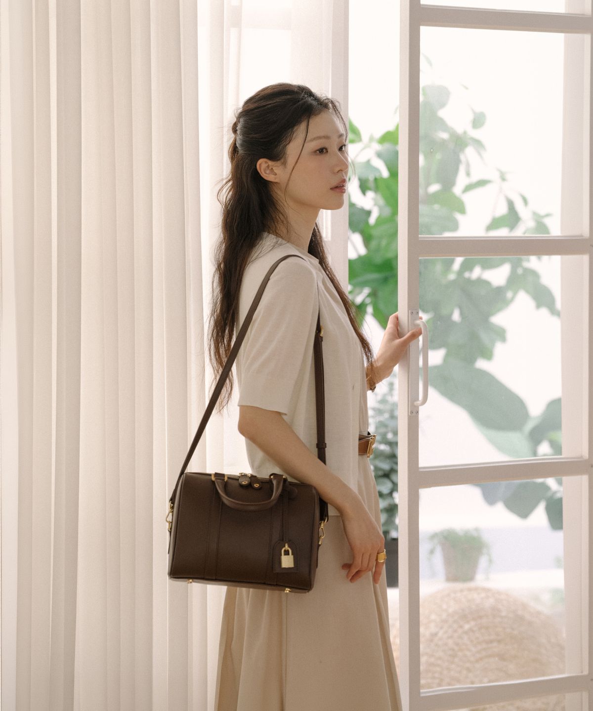 메종246(MAISON246) La Joie BOSTON BAG 라주아 보스턴백 토트 숄더 크로스 (BROWN)