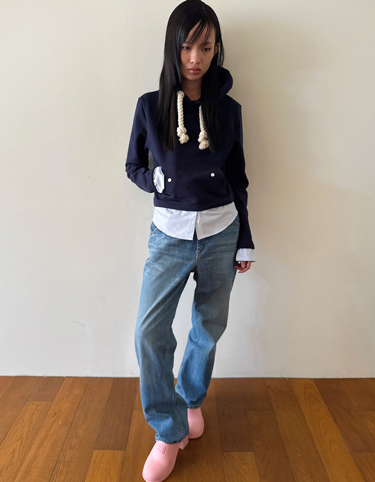 케미컬스포츠(CHEMICALSPORTS) Big Rope Shirt Hood