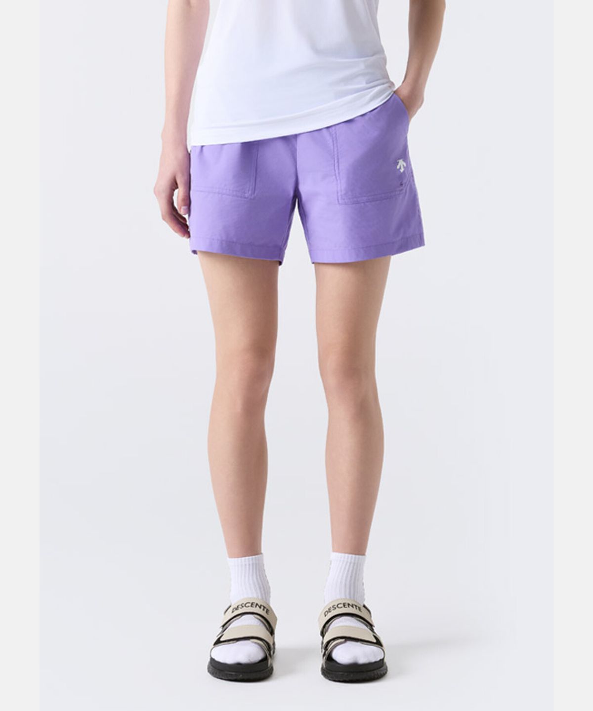 데상트(DESCENTE) 드라이 쇼츠 (남성 7.5인치/여성 5인치) 퍼플 SR223EHP51