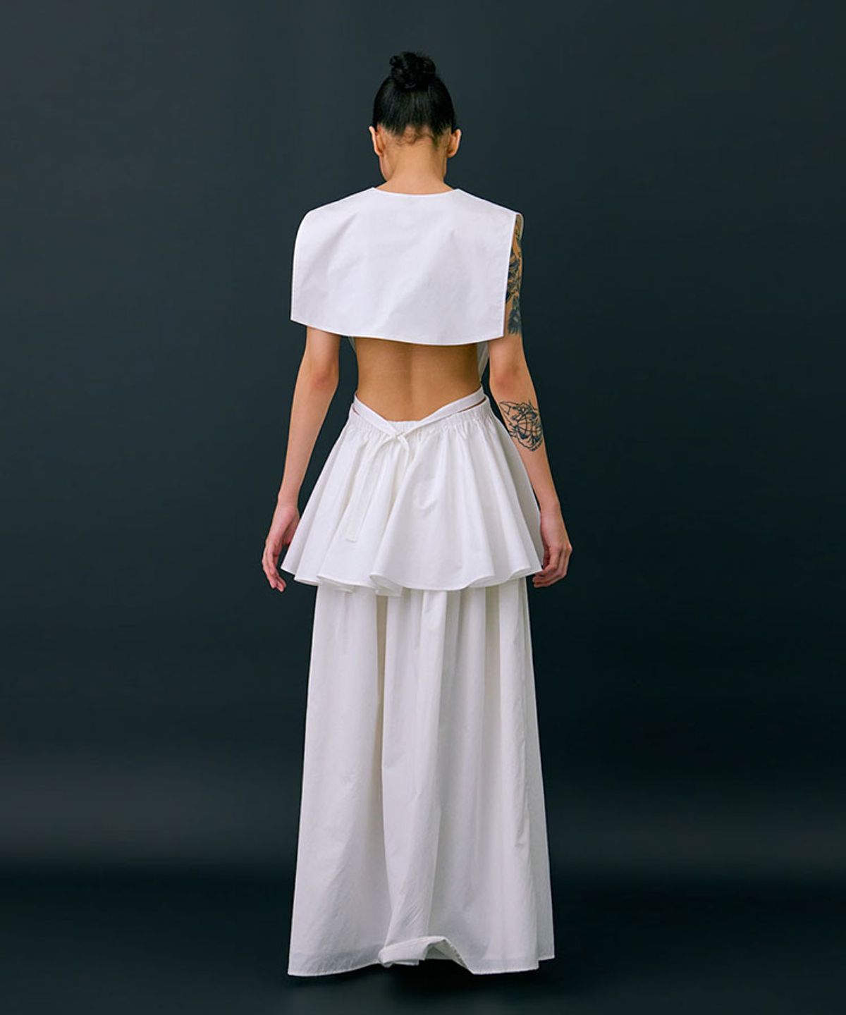 분더캄머(WNDERKAMMER) Sailor Collar Layered Top_White(세일러 칼라 레이어드 탑_화이트)