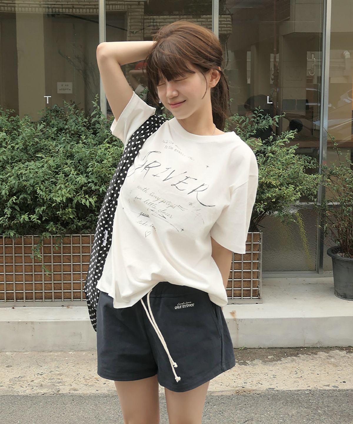 프리버07(FRIVER07) Logo banding short pants [FRSP07PT03]_Navy