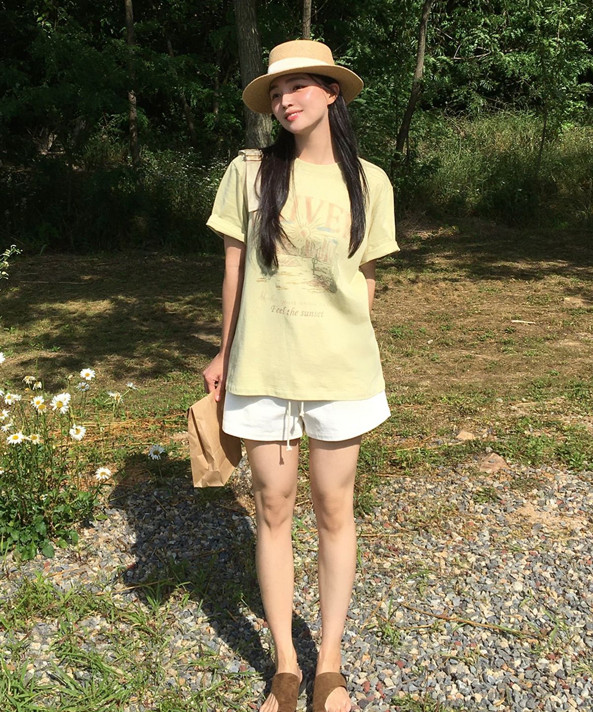 프리버07(FRIVER07) Logo banding short pants [FRSP07PT02]_Ivory