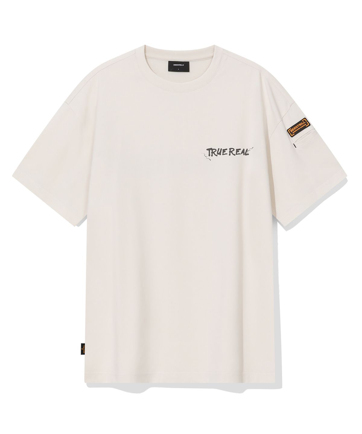 빈트릴(BEENTRILL) 택티컬 소매 포켓 오버핏 반팔티(샌드)