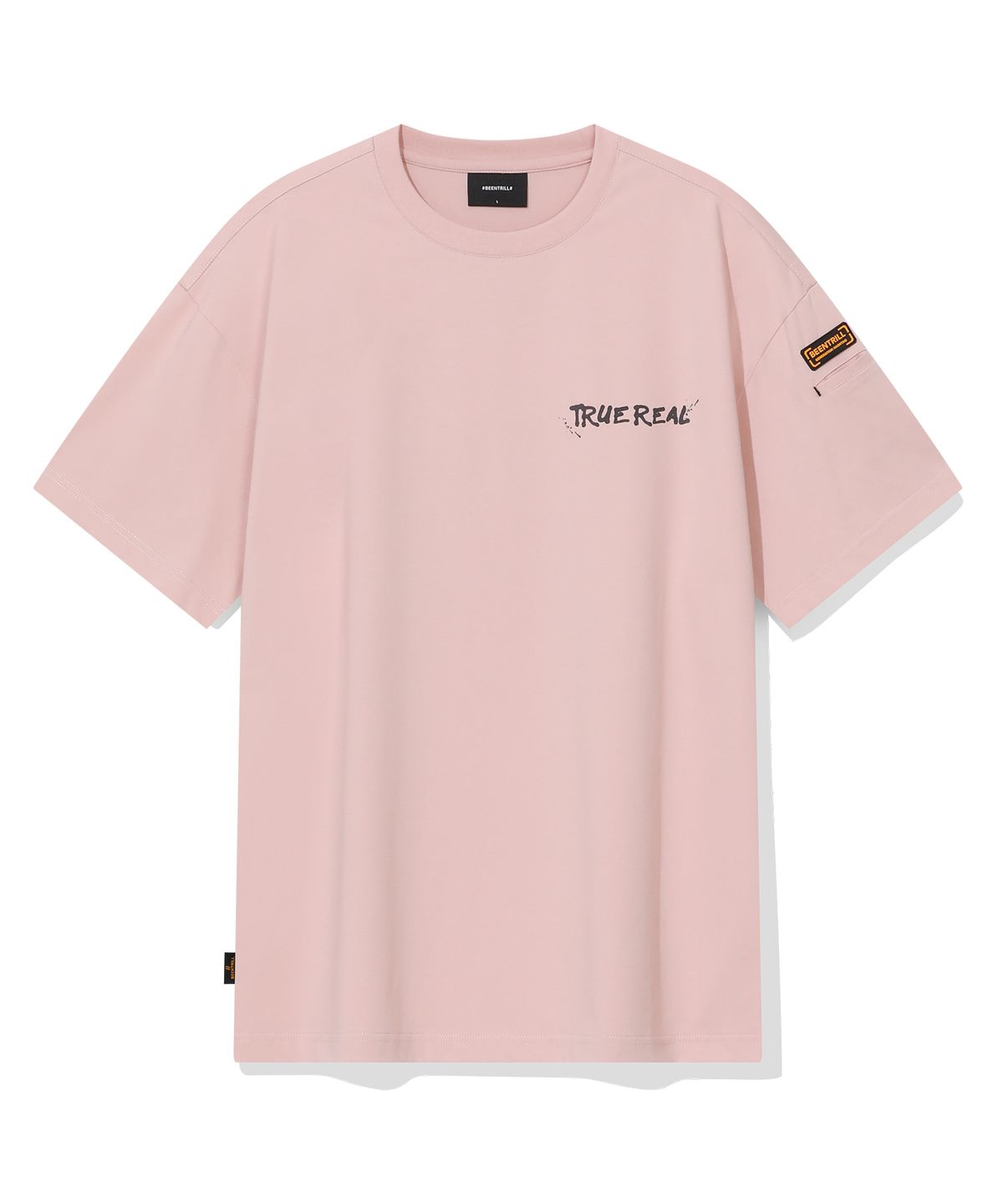 빈트릴(BEENTRILL) 택티컬 소매 포켓 오버핏 반팔티(라이트 핑크)