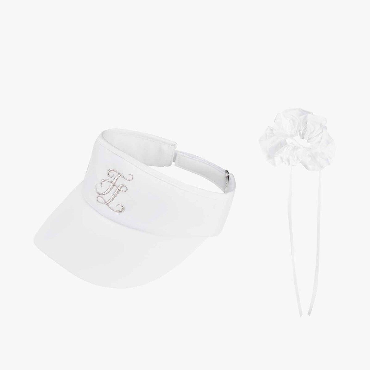 페어라이어 골프(FAIRLIAR GOLF) 리본 미니 스크런치 바이저 (화이트)