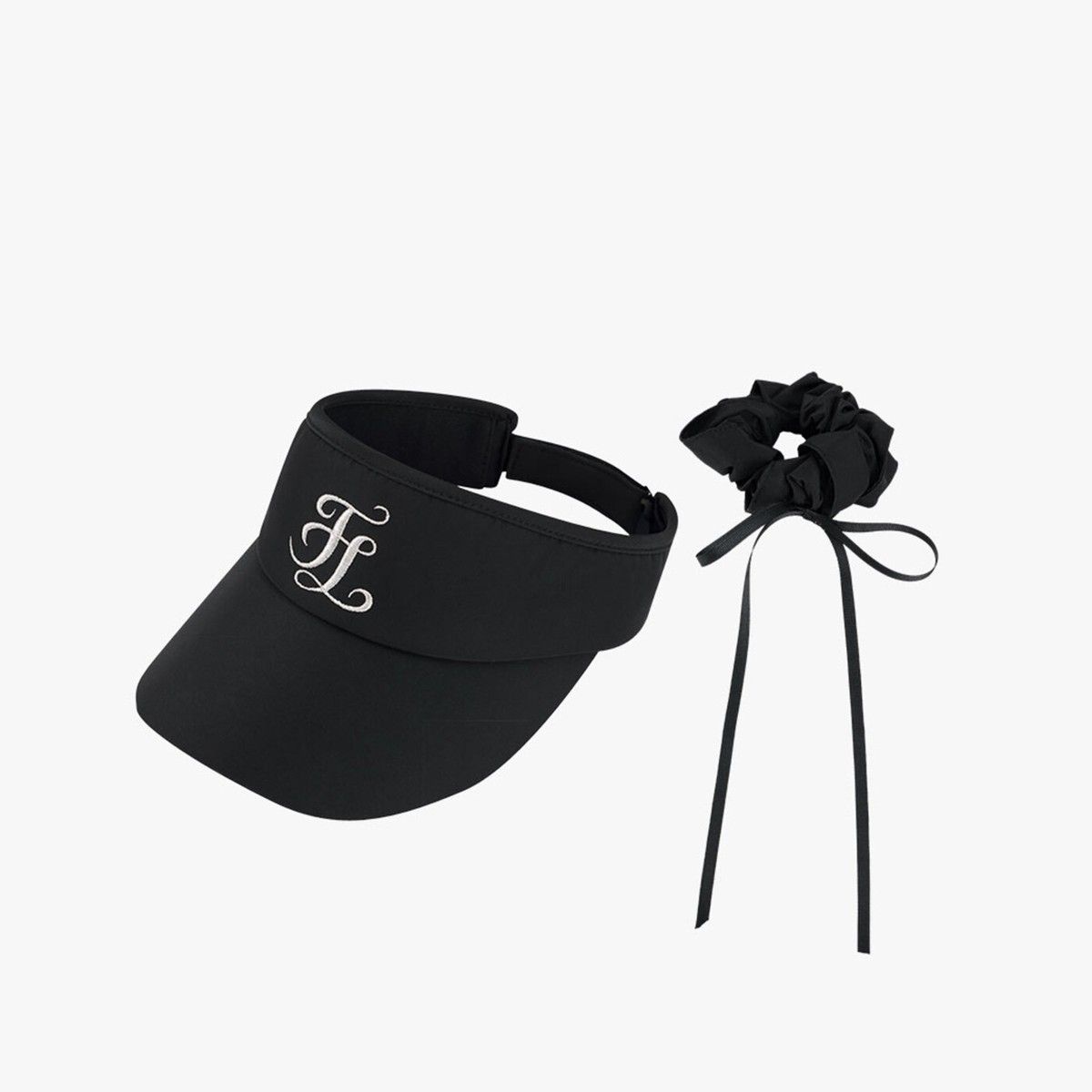 페어라이어 골프(FAIRLIAR GOLF) 리본 미니 스크런치 바이저 (블랙)