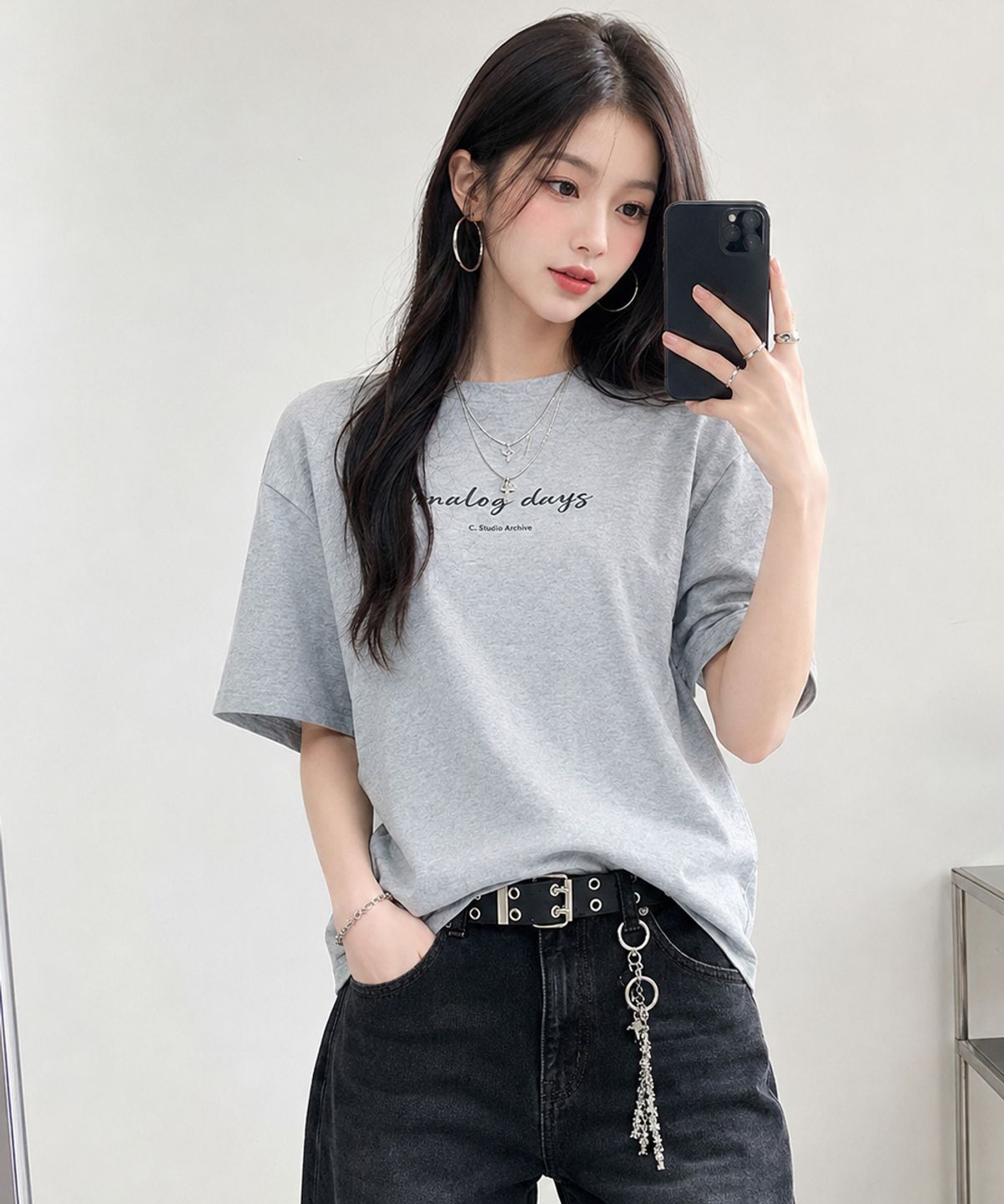 체이스컬트(CHASECULT) 공용 레터링 반팔 티셔츠-FBZU5802C0B