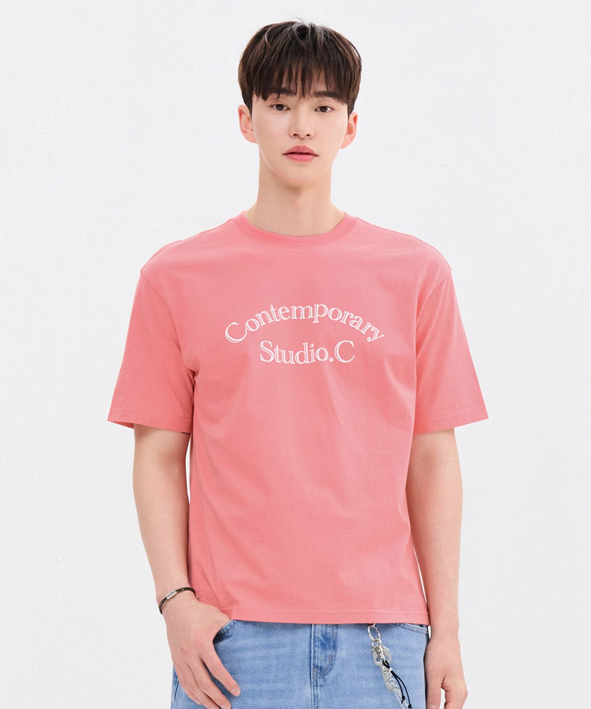 체이스컬트(CHASECULT) 공용 레터링 반팔 티셔츠-FBZU5802C0P