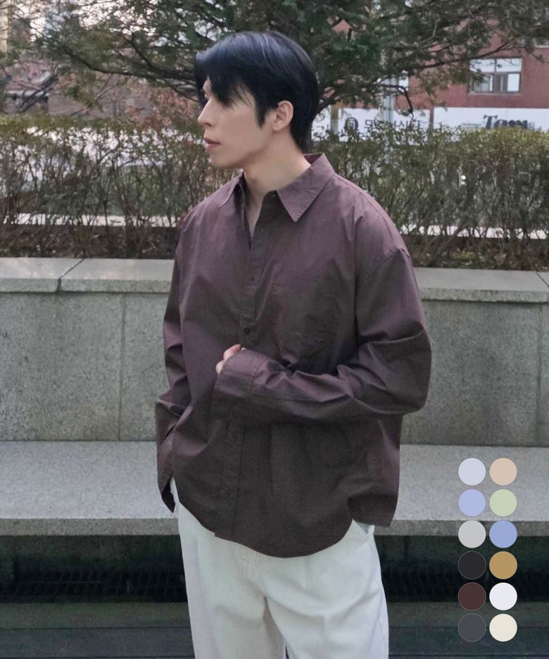 벨르 코튼 크롭 셔츠 [브라운]