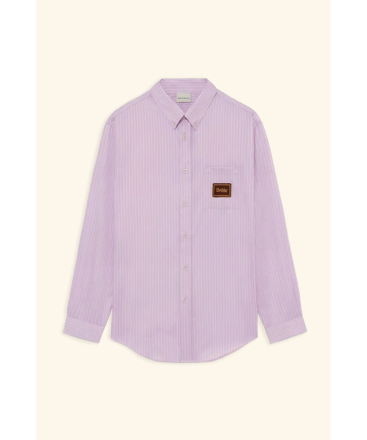 드롤드무슈(DROLE DE MONSIEUR) 드롤 로고 스트라이프 셔츠 Chemise Rayee Drole Coton D0SAM26209PPL