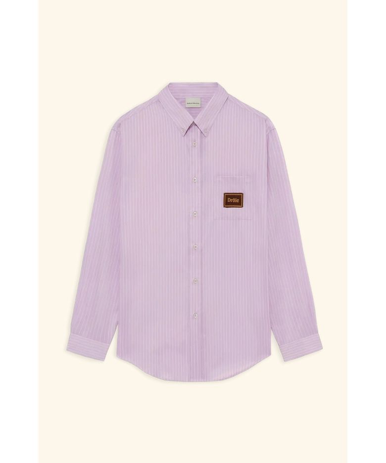드롤 로고 스트라이프 셔츠 Chemise Rayee Drole Coton D0SAM26209PPL