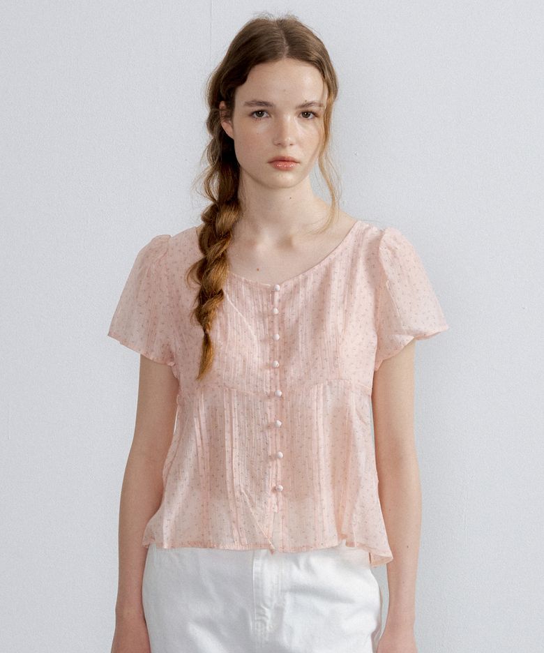 Floral print blouse [FRSP02BL05]_Pink