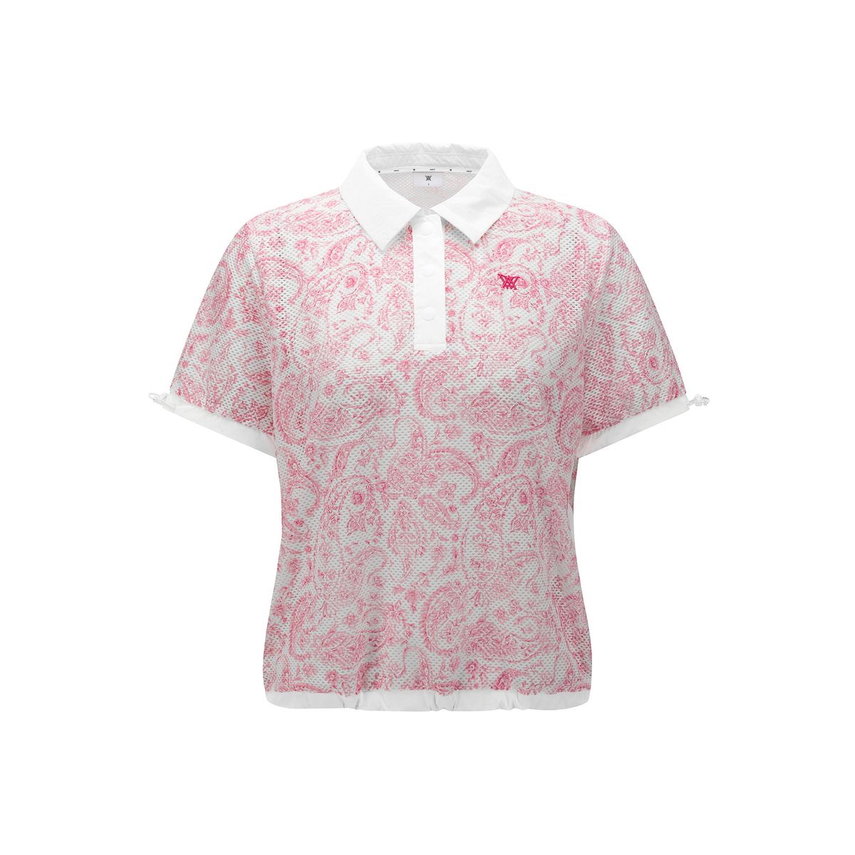 어뉴골프(ANEW GOLF) WOMEN PAISLEY MESH T-SHIRT_HP