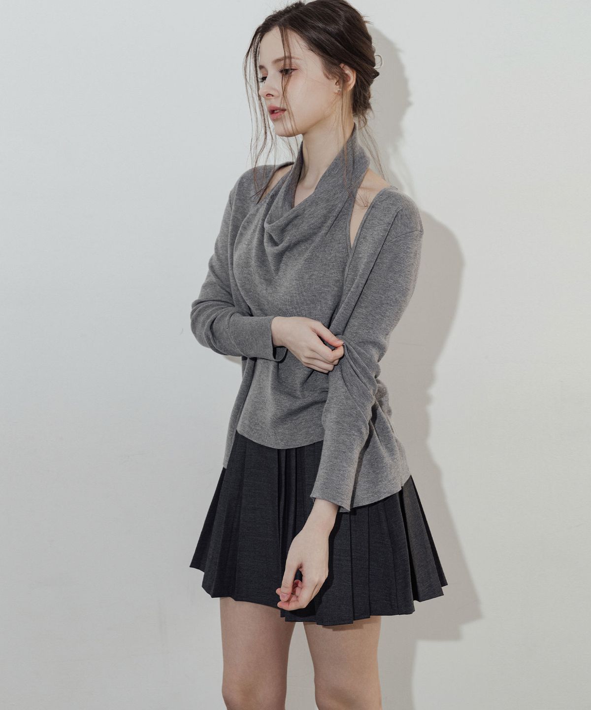로트르드민(LAUTREDE MIN) Lautre Halter Buckle knit