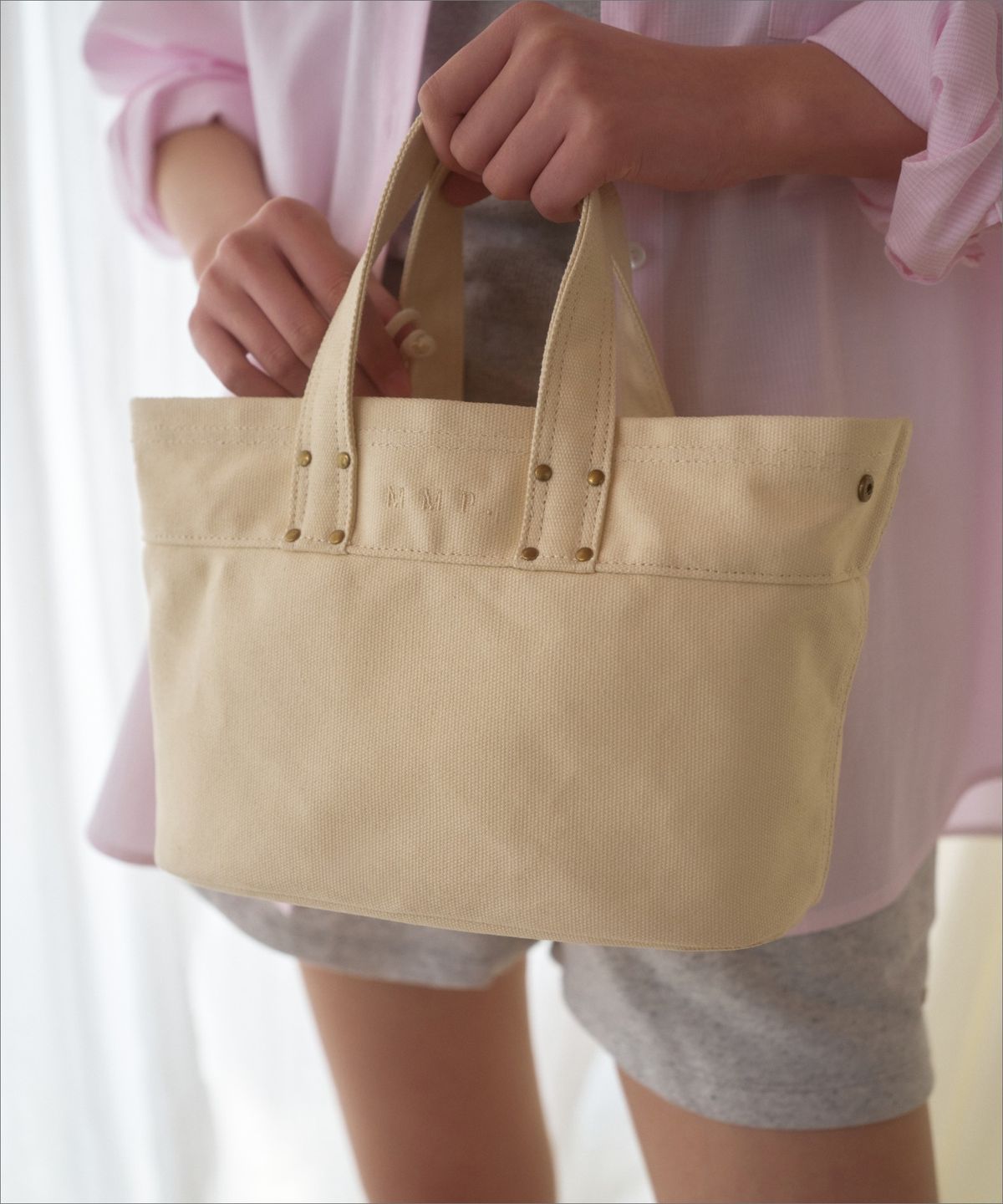 망고매니플리즈(MANGO MANY PLEASE) BEAM CANVAS BAG_NATURAL