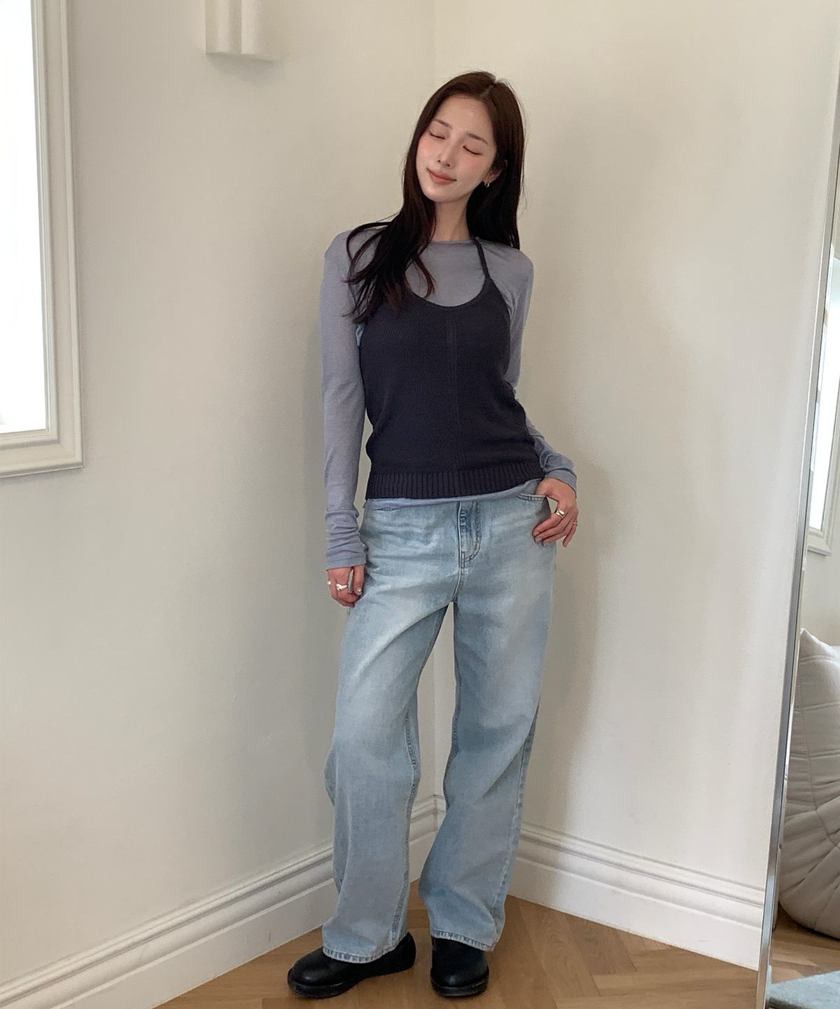 망고매니플리즈(MANGO MANY PLEASE) OUR WASHED JEANS_BLUE