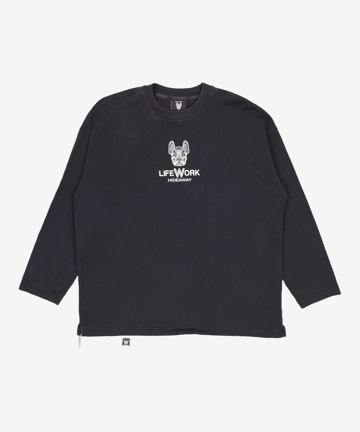 라이프워크(LIFEWORK) 라독 로고 레이어드 긴팔티셔츠_BLACK M