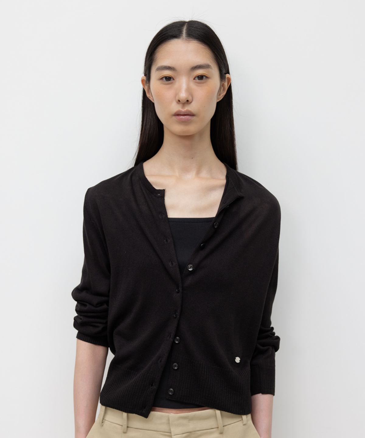 지비에이치 어패럴(GBH APPAREL) SHEER CARDIGAN / BLACK