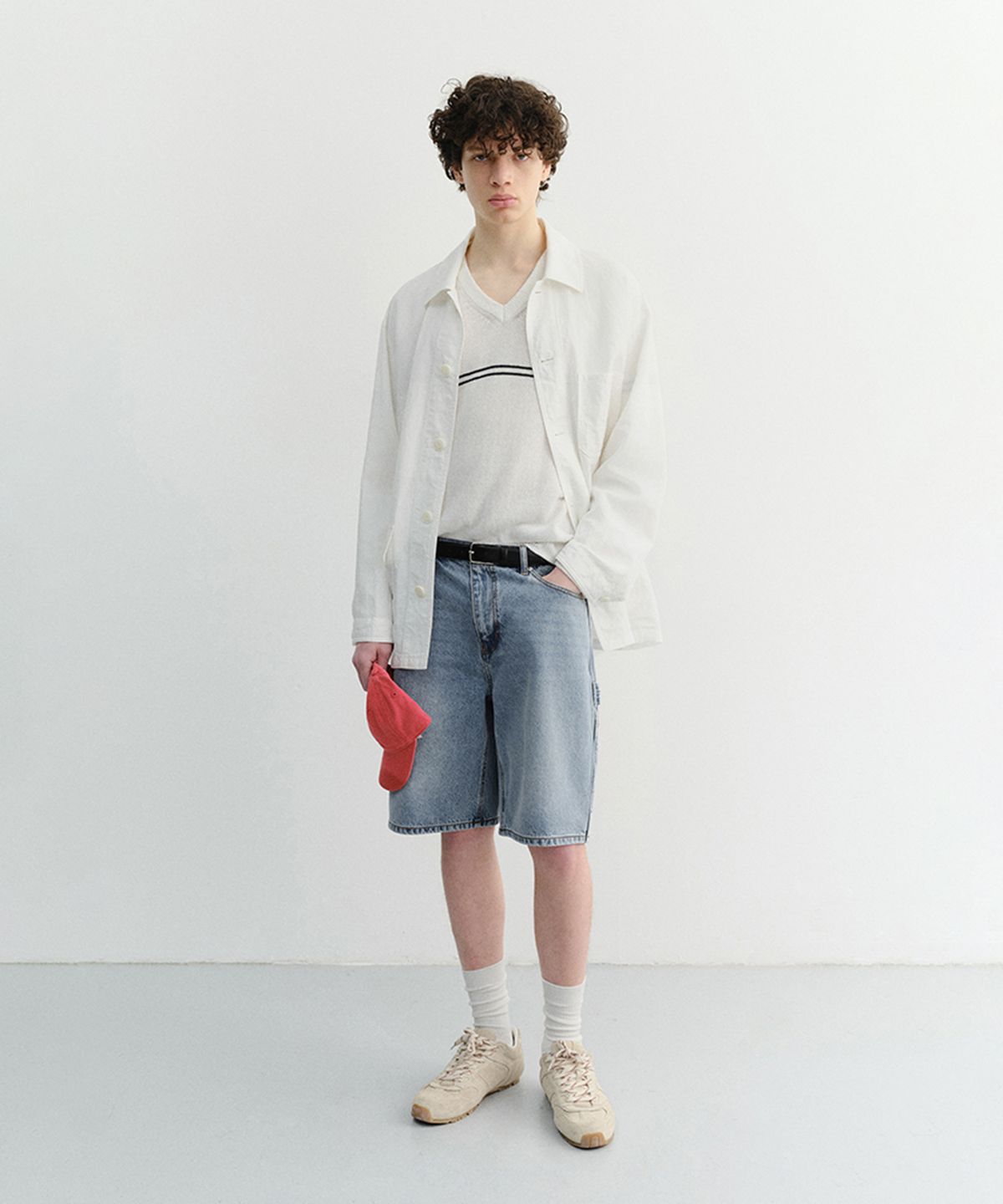 던스트 포 맨(DUNST FOR MEN) CLASSIC CARPENTER DENIM SHORTS_UDPA6B324_LIGHT BLUE