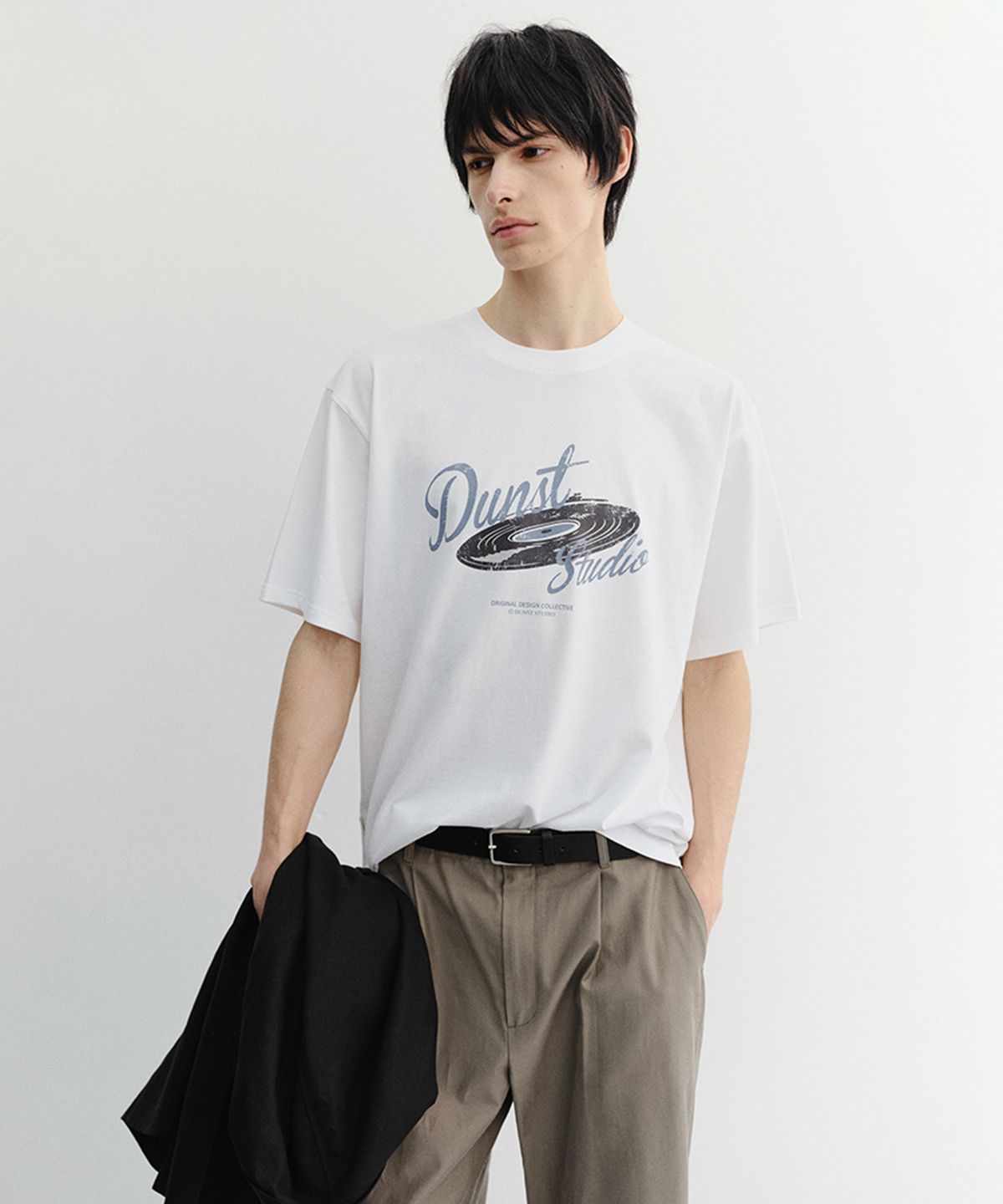 던스트 포 맨(DUNST FOR MEN) VINYL T-SHIRT_UNISEX_UDTS6B144_OFF WHITE