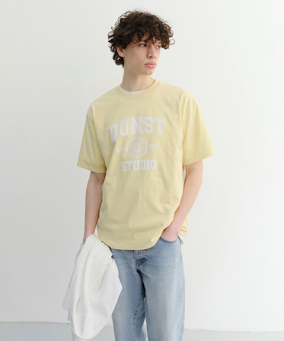 던스트 포 맨(DUNST FOR MEN) CLASSIC LOGO T-SHIRT_UNISEX_UDTS6B139_LEMON
