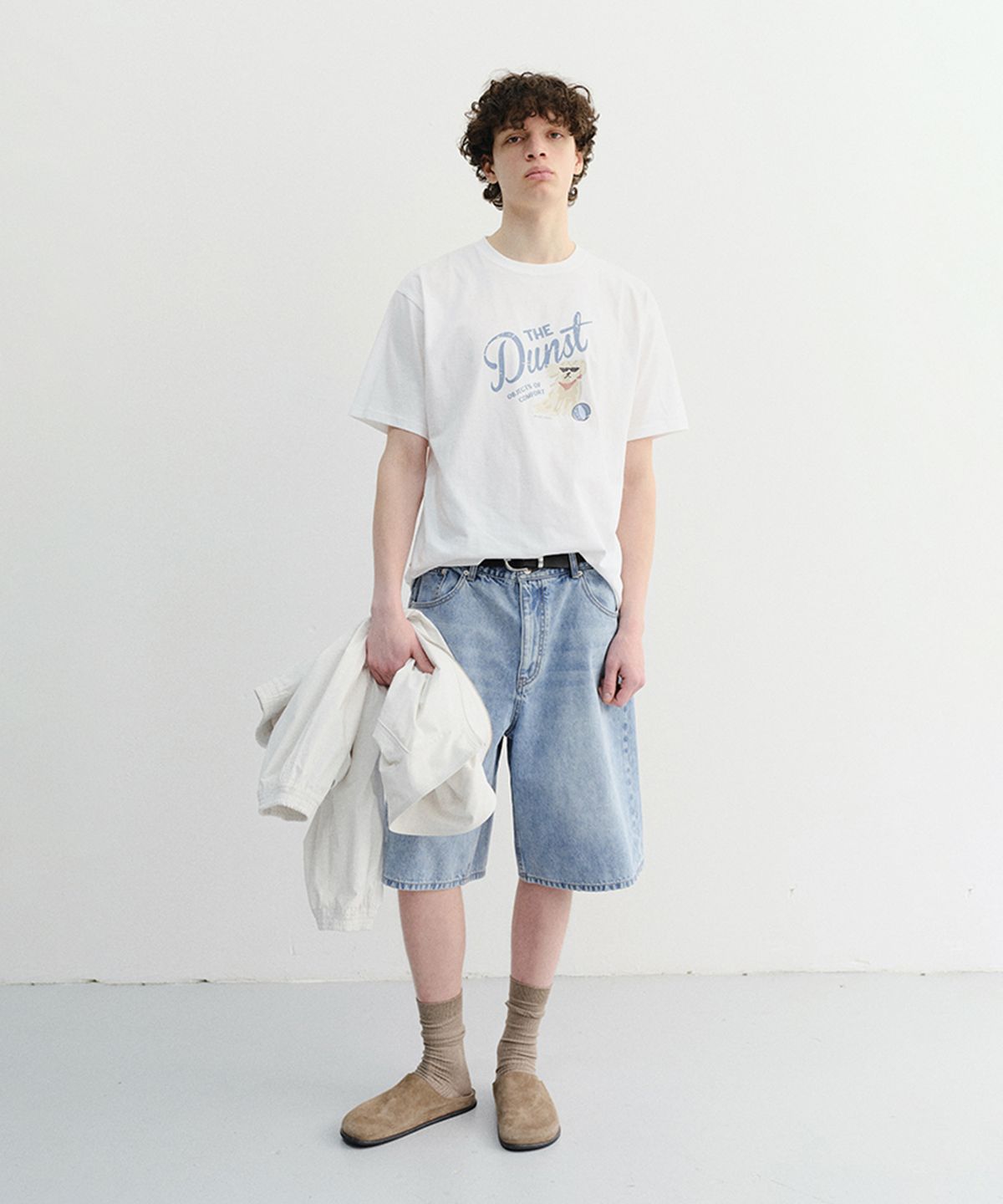 던스트 포 맨(DUNST FOR MEN) DRAWING PUPPY T-SHIRT_UNISEX_UDTS6B127_OFF WHITE