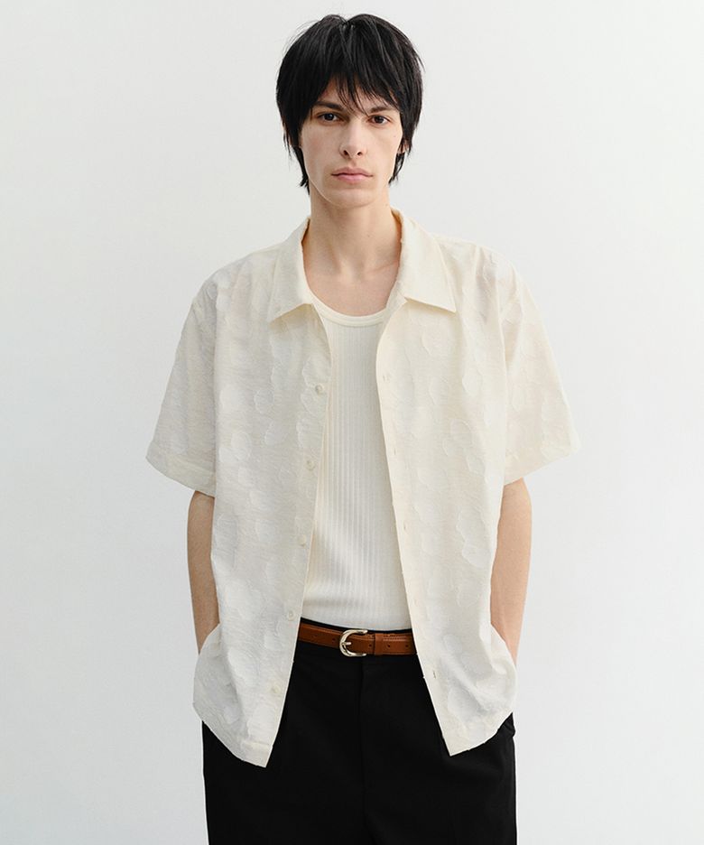 HOLIDAY JACQUARD SHIRT_UNISEX_UDSH6B122_CREAM JACQUARD